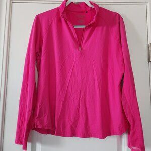 San Soleil Women's Pink Long-Sleeve Zip Mock Size XL. ITEM 1125255GS